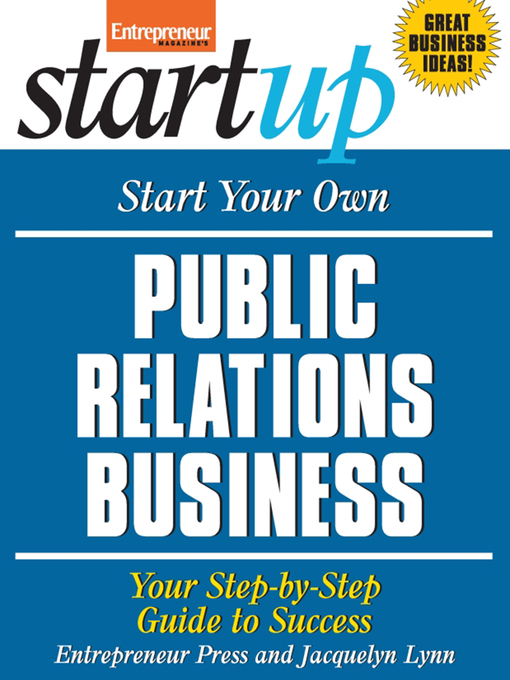 Title details for Start Your Own Public Relations Business by Entrepreneur Press - Available